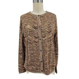 NWOT Missoni for Target Cardigan Womens L Metallic Brown Space Dye